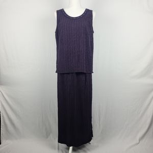 Norton McNaughton Plum/Eggplant Tank & Skirt Set Size M